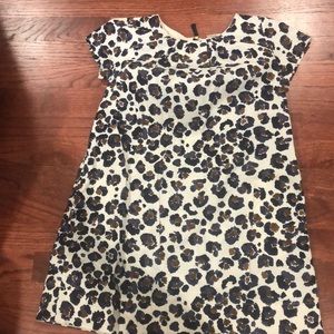 Girls leopard print corduroy dress